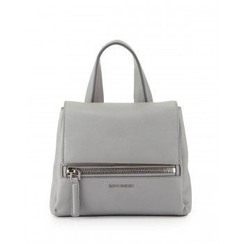 Givenchy Pandora Pure Mini Leather Satchel Bag Gray