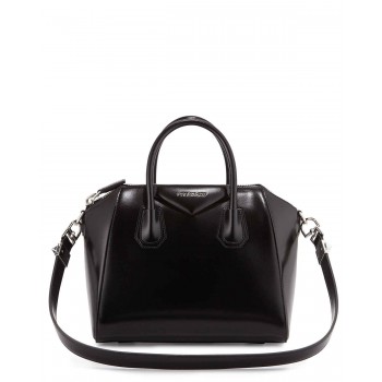 Givenchy Antigona Small Leather Satchel Bag Black