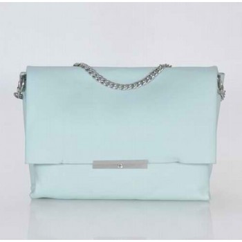 Celine Blade Flap Original Leather Shoulder Bag Light Blue 3078A