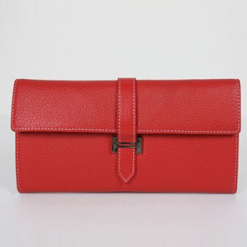 Hermes Wallet H2035 Wallet Lambskin Red