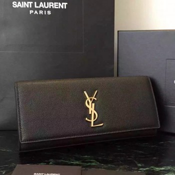 Yves Saint Laurent Black Classic Monogramme Clutch
