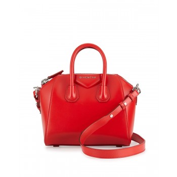 Givenchy Antigona Mini Calf Leather Satchel Bag Red