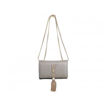 Yves Saint Laurent Mini Monogramme Bag In Original Leather Khaki