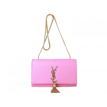 Yves Saint Laurent Small Monogramme Bag In Original Leather Pink