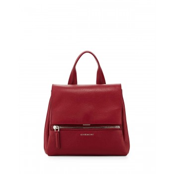 Givenchy Pandora Pure Small Leather Satchel Bag Cherry