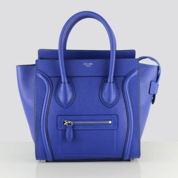 Celine Medium Luggage Tote Neon Blue Bags