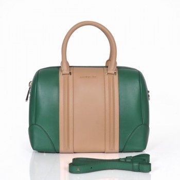 Givenchy Lucrezia Boston Bag Green/Apricot Leather 1112L