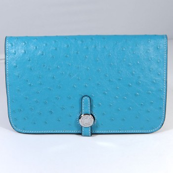 Hermes Wallet H001 Wallet Ostrich Skin