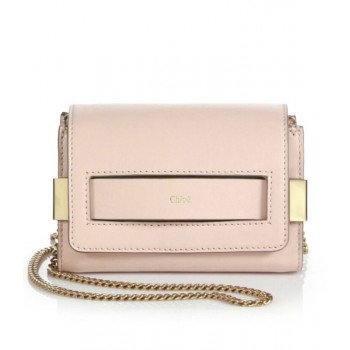 Chloe Elle Mini Chain Clutch Bag Blush