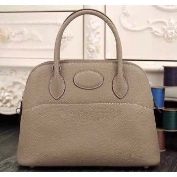 Hermes Bolide 31cm Togo Leather Light Grey Bag