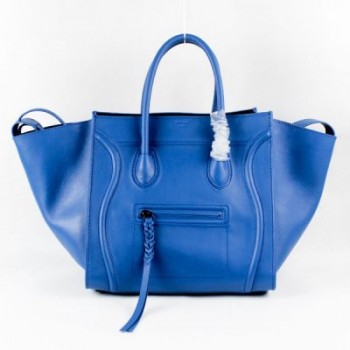 Celine Boston Sky Blue Leather Bags