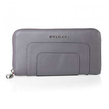 Bvlgari Serpenti Original Leather Zipped Wallet Khaki 201301
