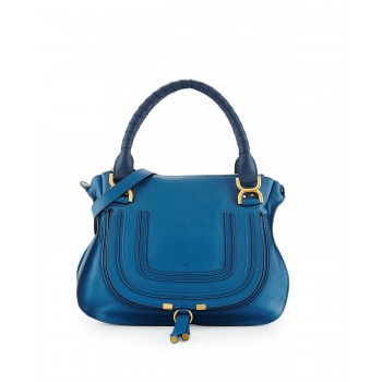 Chloe Marcie Medium Satchel Bag Cobalt