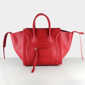 Celine Red Boston Cowhide Bags