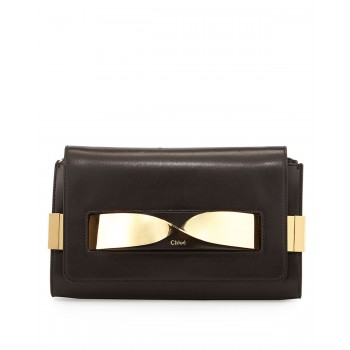 Chloe Elle Medium Chain Clutch Bag Black