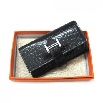 Hermes Wallet H1132 Accessory Crocodile Purple