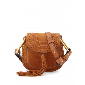 Chloe Hudson Mini Suede Shoulder Bag Caramel