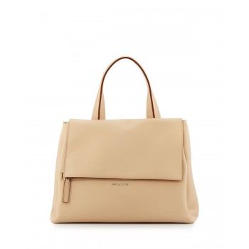 Givenchy Pandora Pure Medium Waxy Calf Satchel Bag Light Beige