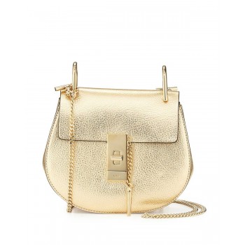 Chloe Drew Mini Shoulder Bag Gold