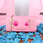 Miu Miu Chain Flap Lambskin Leather Shoulder Bag Pink 8017