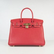 Hermes Birkin 30cm Togo leather Handbags red golden