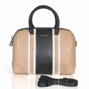 Givenchy Lucrezia Small Boston Bag Apricot/Black Leather 1112S