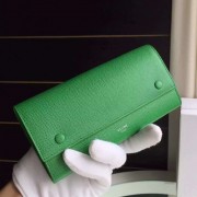 Celine Multifunction Wallet In Green Epsom Leather