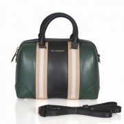 Givenchy Lucrezia Small Boston Bag Green/Black Leather 1112S