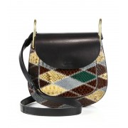 Chloe Hudson Small Patchwork Python & Leather Shoulder Bag