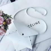 Celine White Biker Evening Clutch On Strap