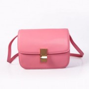 Celine Classic Box Calfskin Flap Bag Pink
