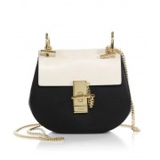 Chloe Drew Mini Bicolor Crossbody Bag Black