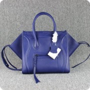 Celine Indigo Blue Boston Square Calfskin Bags