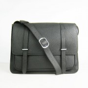 Hermes Steve H2812 Shoulder Bag Cow Leather Black