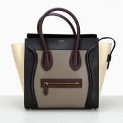 Celine Large Luggage Tote Grey Black White Wine