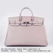 Hermes Birkin 35CM Togo Leather Handbags 6099 grey silver