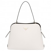 Prada Matinee Tote Bag In White Saffiano Leather