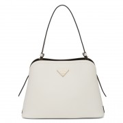 Prada Matinee Small Bag In White Saffiano Leather