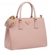 Prada Medium Galleria Bag In Pink Saffiano Leather