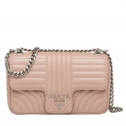 Prada Diagramme Flap Bag In Nude Calfskin