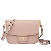 Prada Embleme Bag In Powder Pink Saffiano Leather