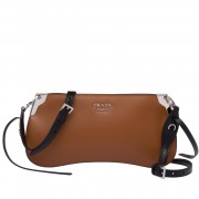 Prada Brown Sidonie Leather Shoulder Bag