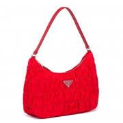 Prada Hobo Mini Bag In Red Nylon