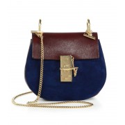 Chloe Drew Small Two-Tone Leather & Suede Shoulder Bag