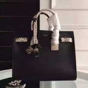 Yves Saint Laurent Small Sac De Jour Bag With Python Trim