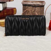 Miu Miu Matelasse Black Original Leather Zipper Wallet