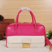 Miu Miu Top Handle Bag 0093 Rose&OffWhite