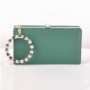 Bvlgari Serpenti Original Leather Framed Pochette Green 82121