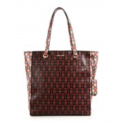 Miu Miu Madras Floral-Print Tote Red-Multi