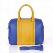 Givenchy Lucrezia Small Boston Bag Blue/Yellow Leather 1112S